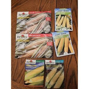 Lot Of 6 Ferry Morse Burpee Garden Vegetable Seeds Packets Heirloom USA